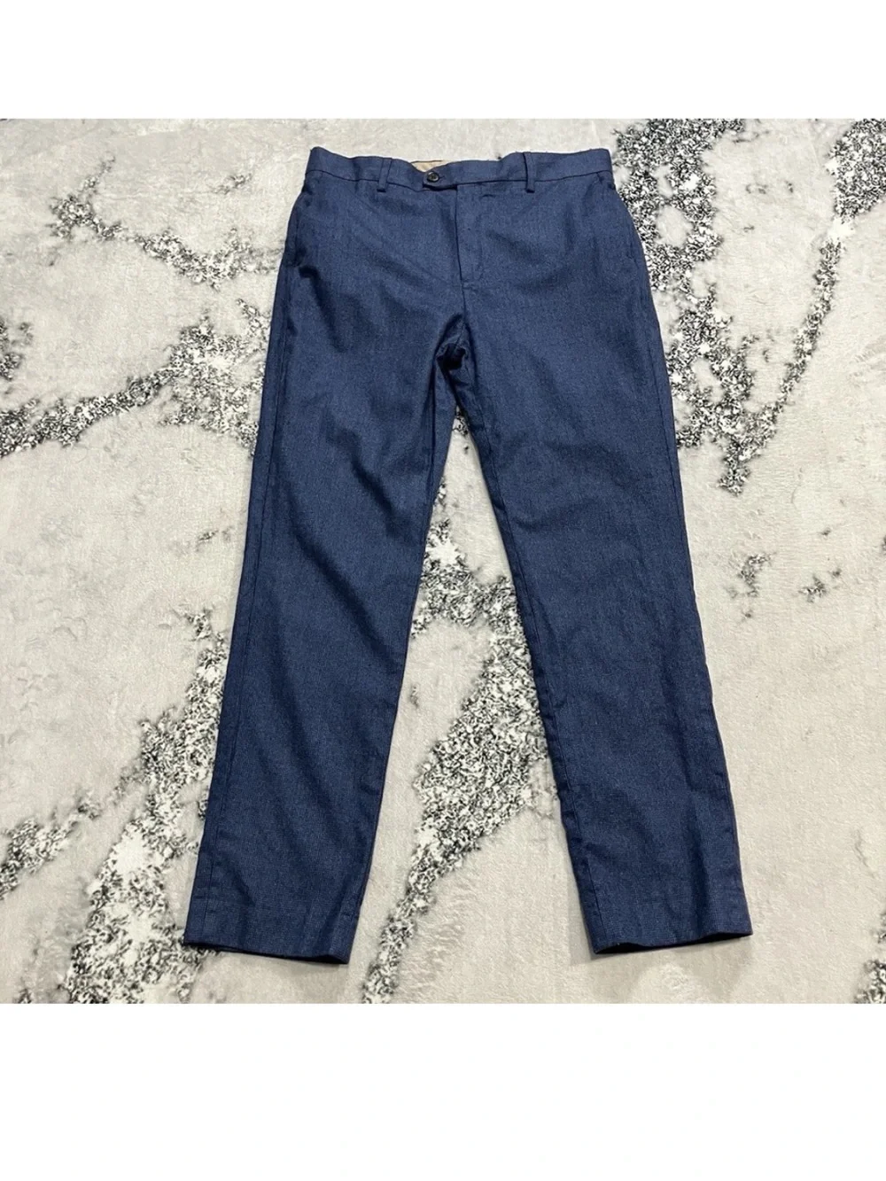 Banana Republic Slim Fit Dress Pants Blue Vitale Barberis Canonico Mens Sz 33R